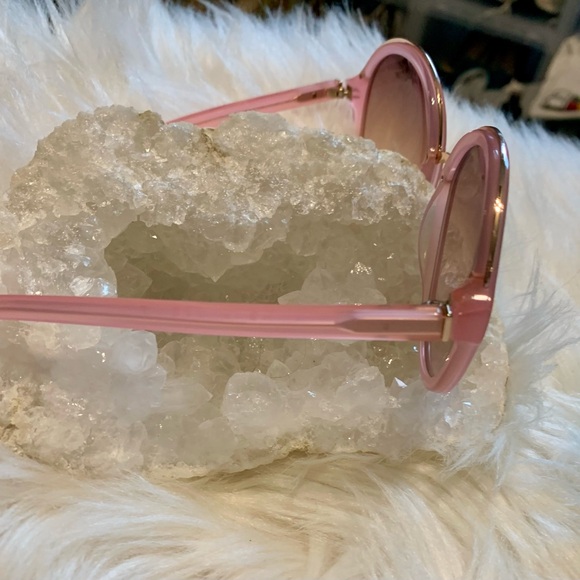 Brand NEW in Case! Kate Spade Pink Round Sunglasses - Picture 2 of 5